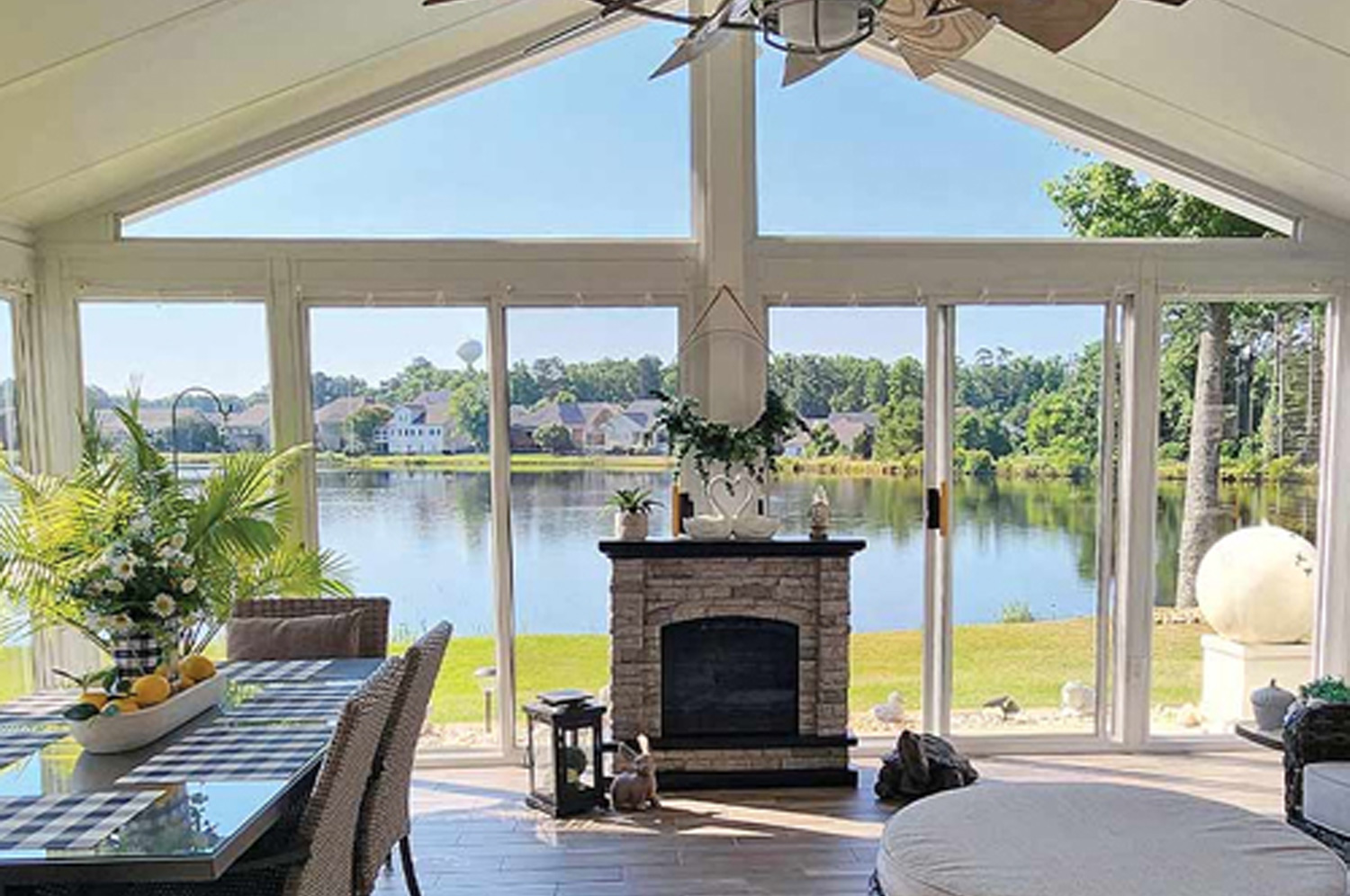 View From Inside a New Sunroom Gibson Construction Has Built